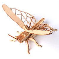 Wooden 3D Insect Puzzle, Creative Assembly Model, Advanced Educational Toy for Kids