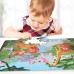 35-Piece Large Animal Puzzle, 2-in-1 Logic Thinking Educational Toy for Toddlers