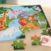 35-Piece Large Animal Puzzle, 2-in-1 Logic Thinking Educational Toy for Toddlers