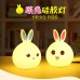 Cartoon Silicone Rabbit Night Light - Creative Birthday Gift & Sleep Companion for Kids