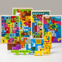 Boys and Girls Tetris Puzzle Board | Educational Toy for 3-6 Year Olds