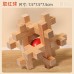 Kongming Lock 9-Piece Gift Set, Luban Lock 9-Piece Gift Set, Wooden Puzzle Ring Set, Traditional Chinese Brain Teaser Toy