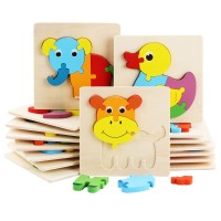 3D Wooden Animal Puzzle - Early Learning Thickened Educational Toy