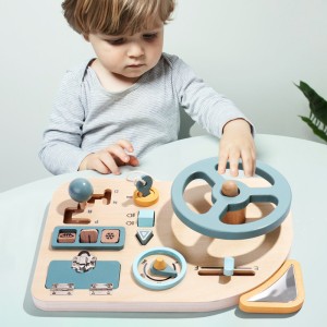 Montessori Early Education Steering Wheel Simulator, Interactive Learning Toy