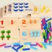 Montessori Wooden Math Sticks & Color Matching Board - Early Education Toy