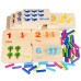 Montessori Wooden Math Sticks & Color Matching Board - Early Education Toy