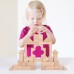 Natural Unpainted Wooden Blocks, Large, Bucket Set for Preschool, Wooden Table Construction, Solid Wood Toys