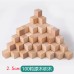 Natural Unpainted Wooden Blocks, Large, Bucket Set for Preschool, Wooden Table Construction, Solid Wood Toys