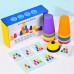 Montessori Early Education Stacking Cup Game, Hand-Eye Coordination Training, Parent-Child Interactive Toy