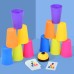 Montessori Early Education Stacking Cup Game, Hand-Eye Coordination Training, Parent-Child Interactive Toy