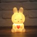 Flower Bunny Night Light, Battery-Powered Gift Lamp