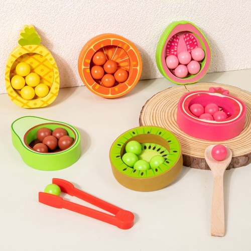 Fruit Counting & Color Sorting Toy - Fine Motor Skills & Early Learning Game for Kids