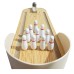 Wooden Mini Bowling Game - Interactive Desktop Toy for Toddlers & Kid