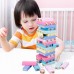 51-Piece Wooden Stacking Block Game - Animal & Number Learning Tower for Kids