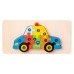 Animal and Vehicle Shape Matching Puzzle Blocks, 3D Puzzle for Kids Ages 2-3