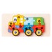 Animal and Vehicle Shape Matching Puzzle Blocks, 3D Puzzle for Kids Ages 2-3