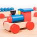 Wooden Shape Sorting Pull Train, Early Education Building Blocks Toy for Kids