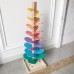 Wooden Rainbow Music Tree, Large Petal Music Tree, Rolling Ball Track Toy for Kids