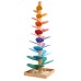 Wooden Rainbow Music Tree, Large Petal Music Tree, Rolling Ball Track Toy for Kids