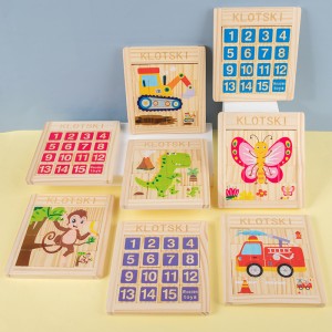 Chinese Sliding Puzzle - Classical Wooden Educational Brain Teaser for Children